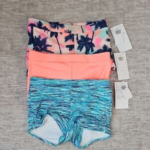 3 Old Navy Swim Trunks Orange and Blue Vibrant Design